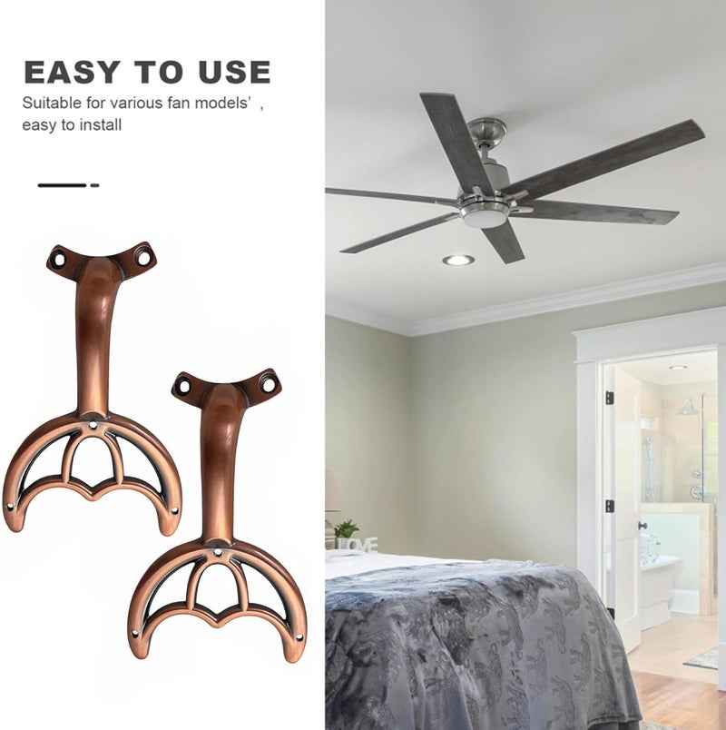GHYTRIGEN 5 Pcs 52’’Ceiling Fan Blades Arms Replacement,Ceiling Fan Blades Arms Replacement Parts Mounting Bracket Kit for Replacing The Worn Fan Blades,Keep The Balance and Good Performance (Copper) - Image 3